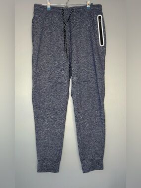 American Eagle Sweatpants Joggers Mens L Blue AE ACTIVE Extreme Flex Zip Pockets